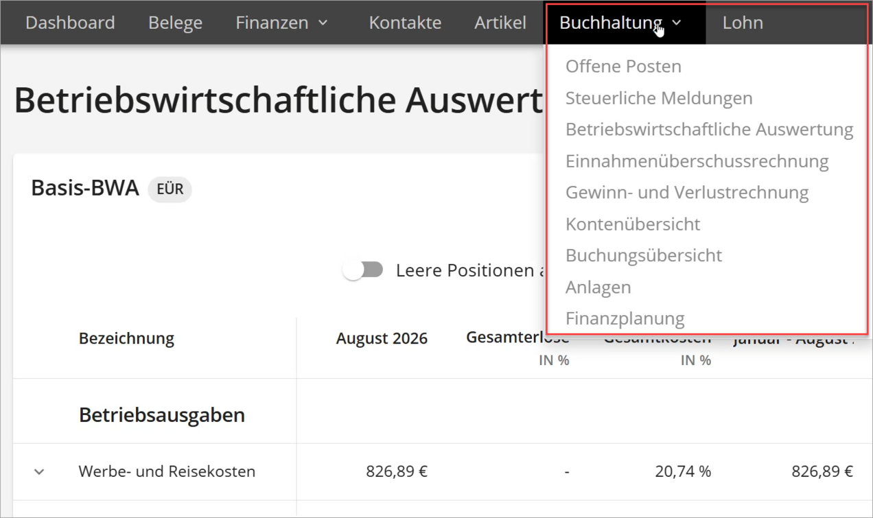 Die Buchhaltung im Griff USTVA-BWA-EÜR mit Lexware Office