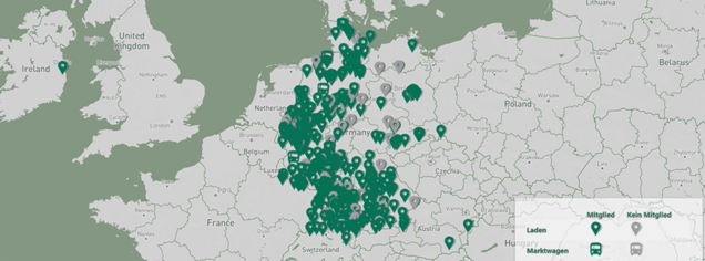 Standorte von Unverpackläden in Deutschland