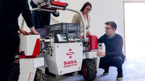 Landwirtschaftsroboter Thorvald des Unternehmens Saga Robotics.