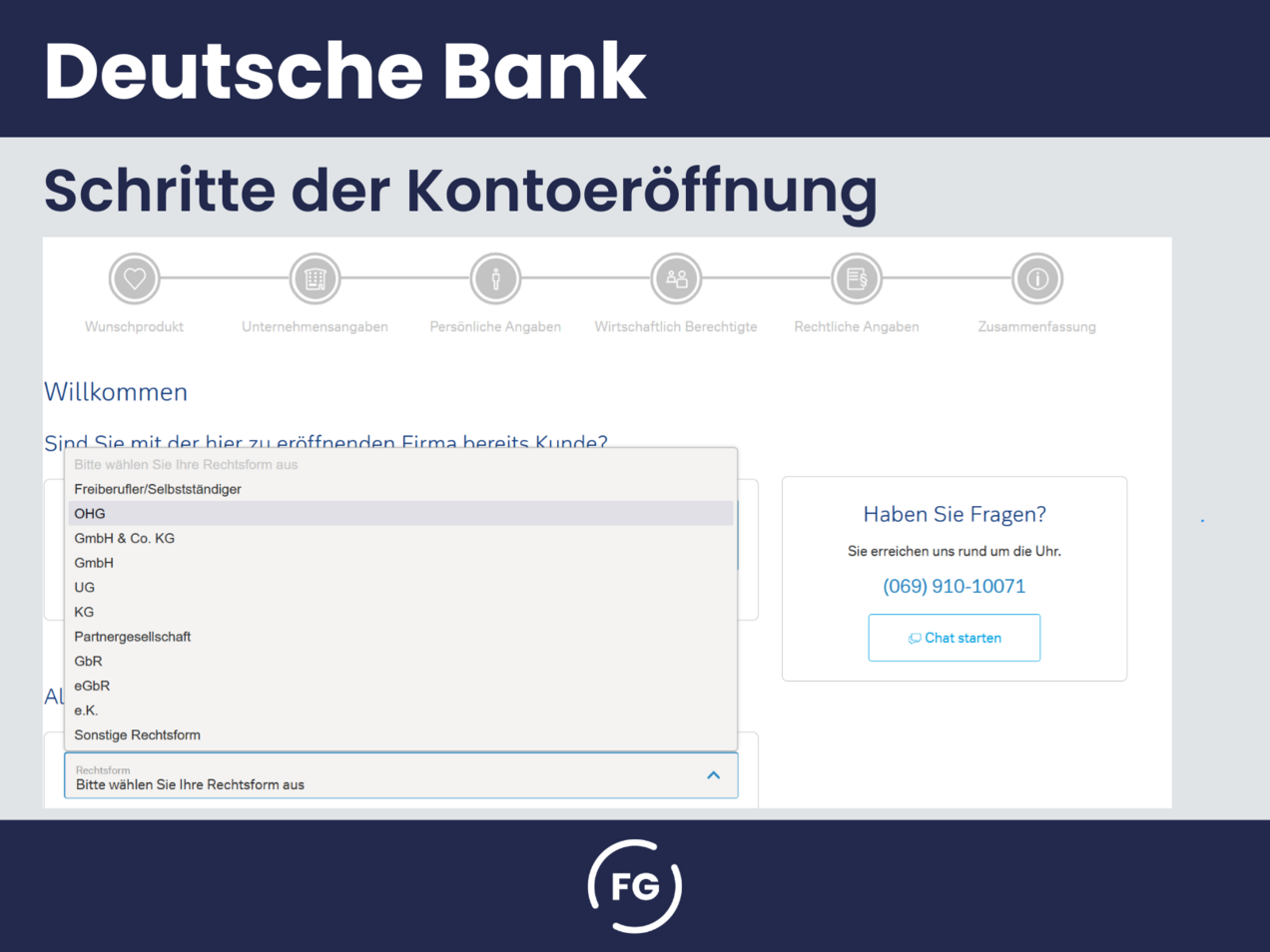 Geschäftskonto: Deutsche Bank