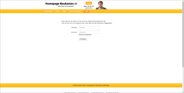 Screenshot: homepage-baukasten.de