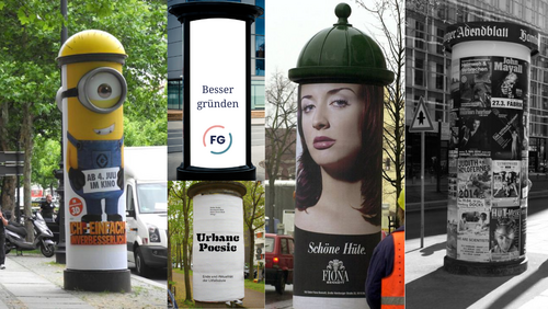 Collage Litfaßsäulen