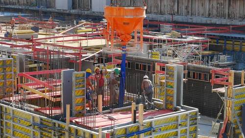Arbeiter auf Baustelle