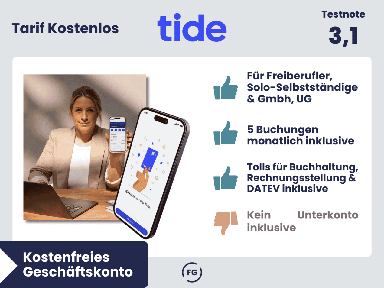 Tide Geschäftskonto Tarif kostenlos