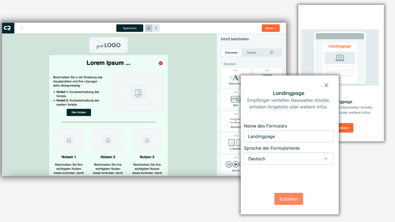 Landingpage mit Formularen direkt in CleverReach erstellen Landingpage mit Formularen direkt in CleverReach erstellen
