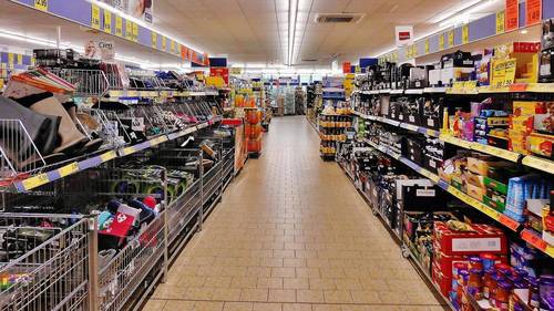 Gang im Supermarkt