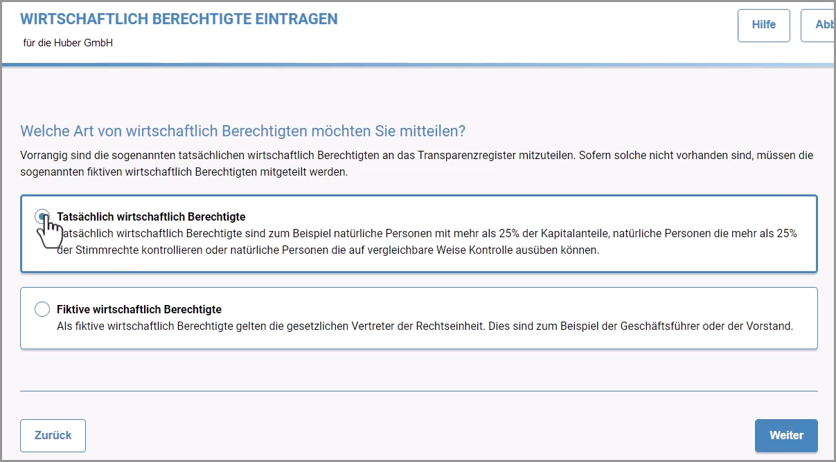 Fiktiv Wirtschaftlich Berechtigter